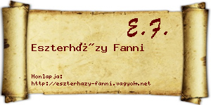 Eszterházy Fanni névjegykártya